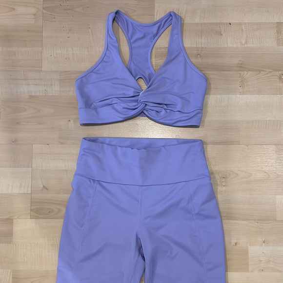 Women's Lavender Pants & sports bra Set - Picture 3 of 9